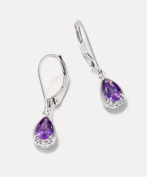 Sloane Amethyst & Diamond Earrings