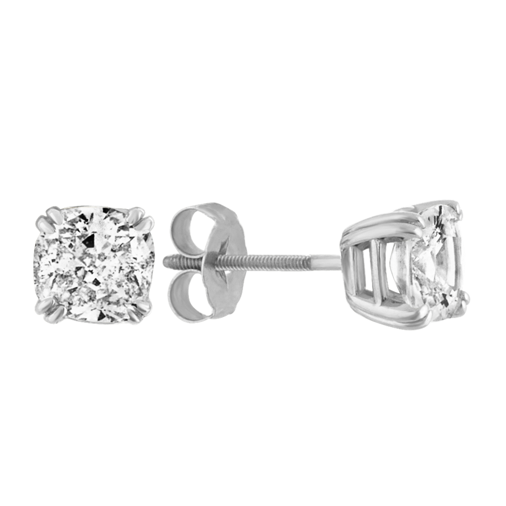 2 1/4 ct TDW Diamond Screw Back Studs 14K White Gold – Bliss Diamond
