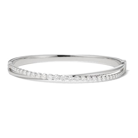 Oasis Crossover Diamond Bangle Bracelet