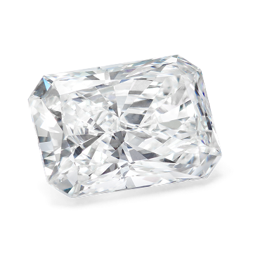 A loose radiant cut diamond