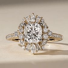 A diamond vintage inspired engagement ring 