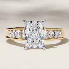 A channel set diamond engagement ring