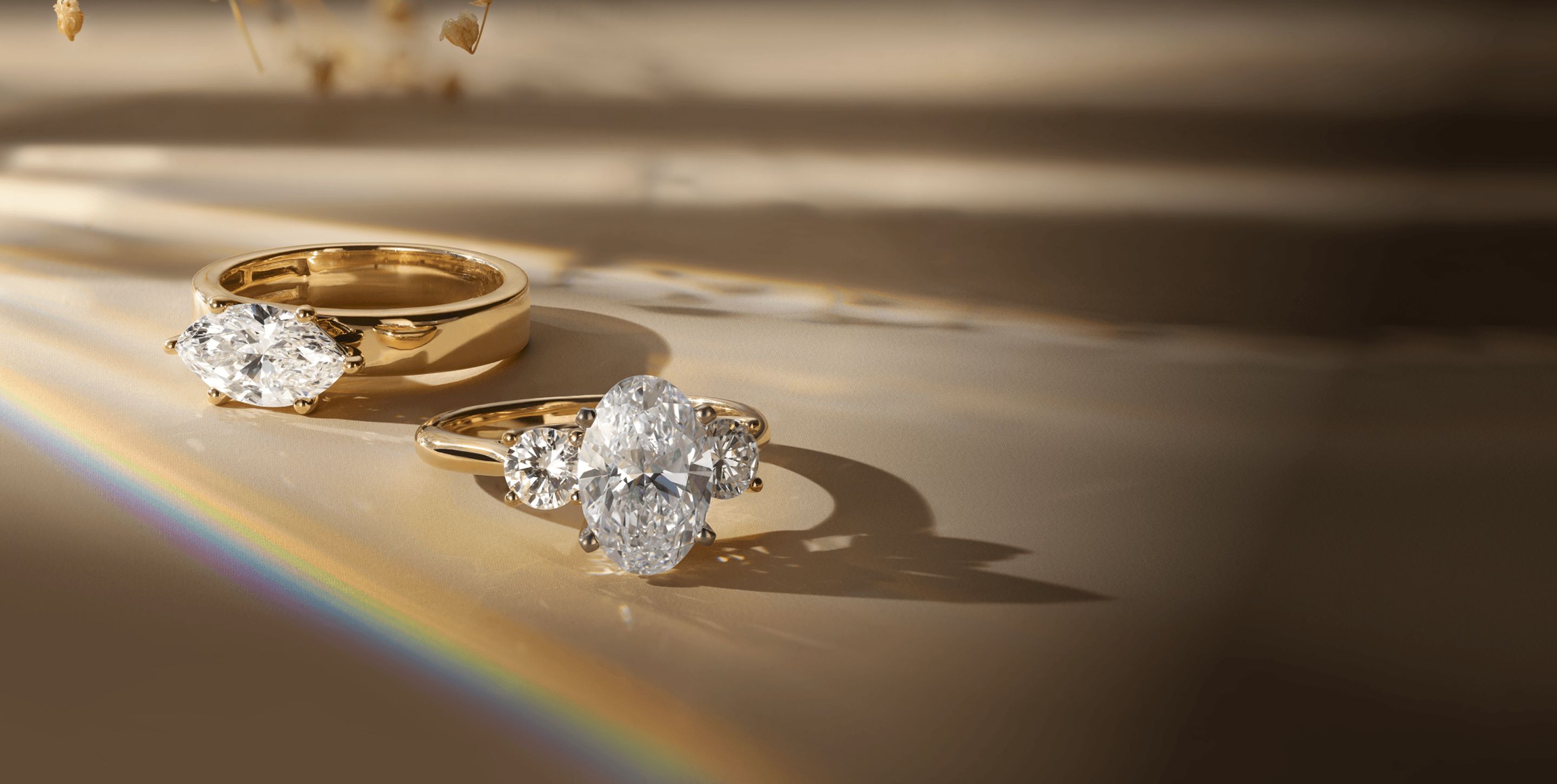 Two diamond engagement rings