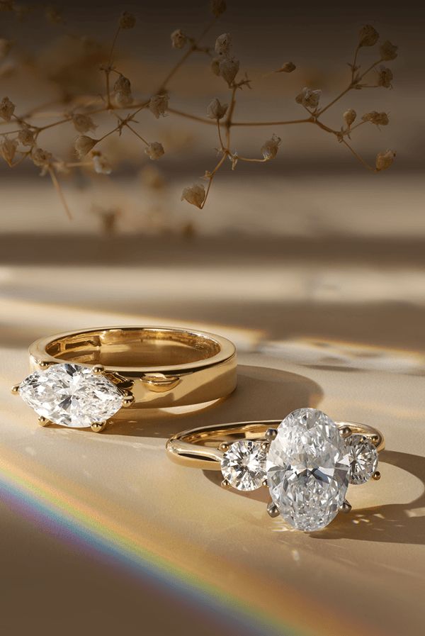 Two diamond engagement rings
