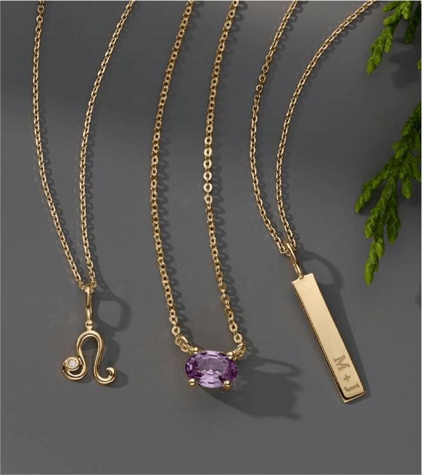 A collection of holiday fashion necklaces