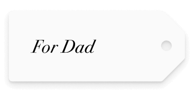 A sales tag that says for dad