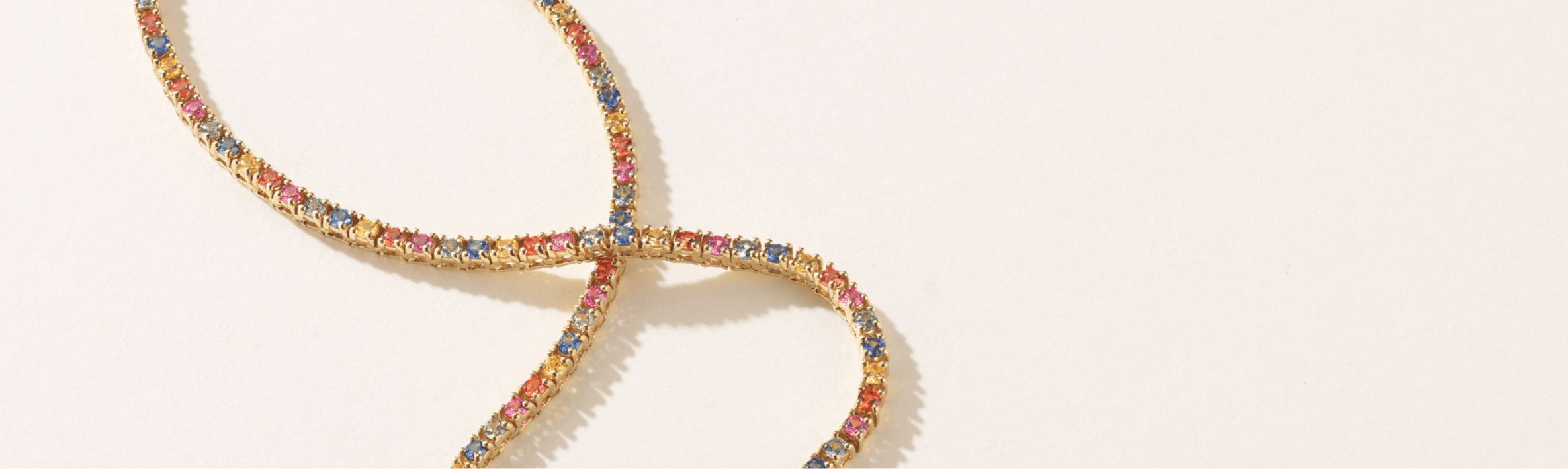 A rainbow gemstone necklace