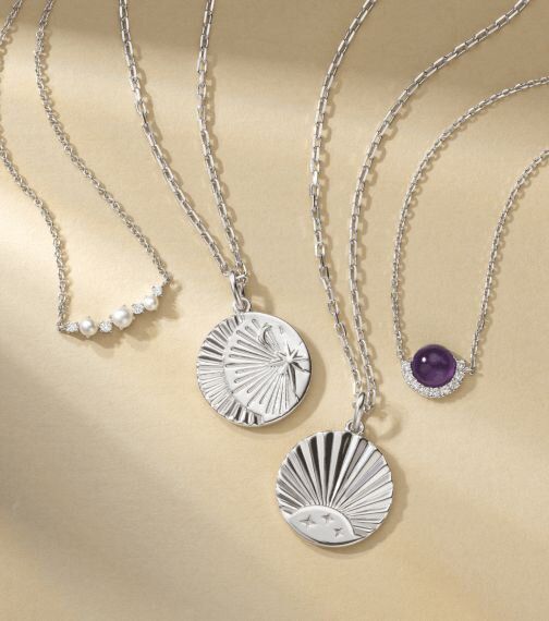 Four fashion necklaces of different styles