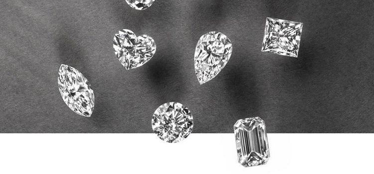 Mobile image of a Collection of Six Diamonds in Different Shapes