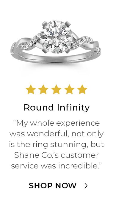 Mobile Image of a Round Infinity Engagement Ring