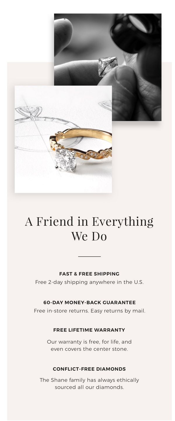 Mobile image of a jeweler looking at a rough cut diamond and an engagement ring