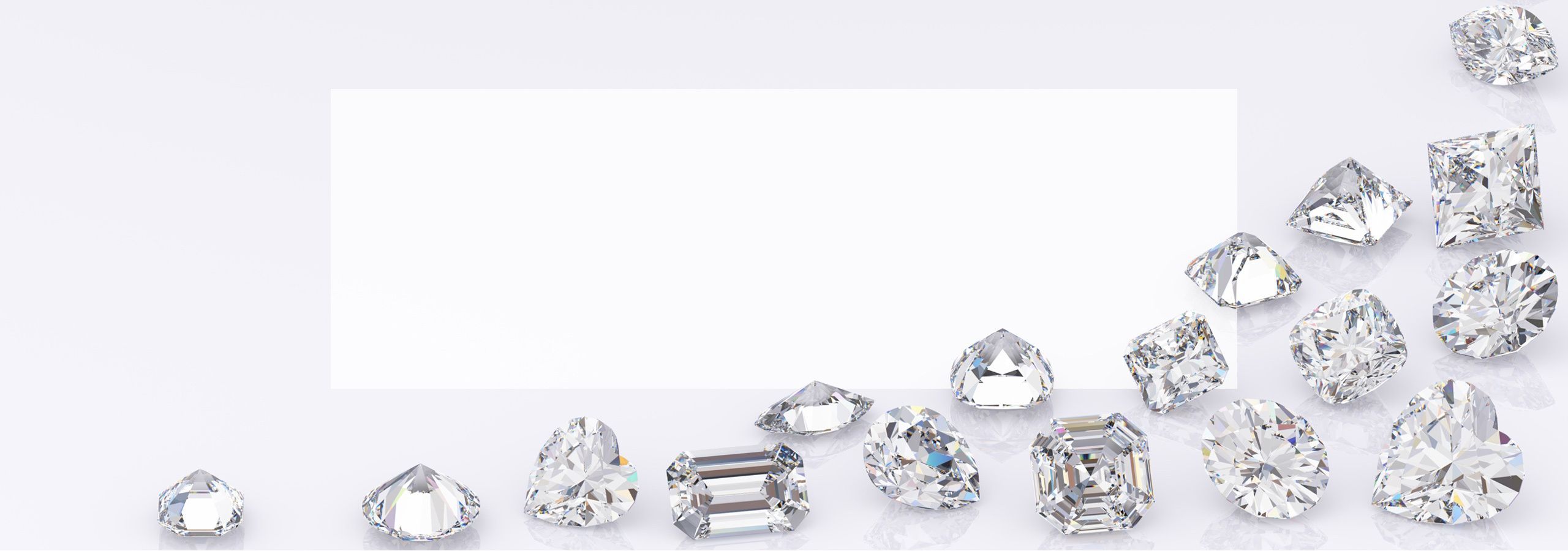 A collection of loose diamonds of different shapes
