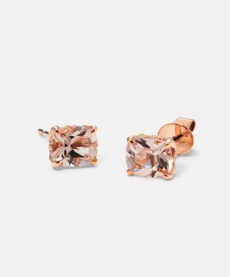 Tierney Morganite & Diamond Studs