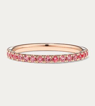 A Pink Tourmaline Pave Band