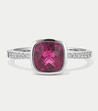 The Elara Pink Tourmaline & Diamond Ring