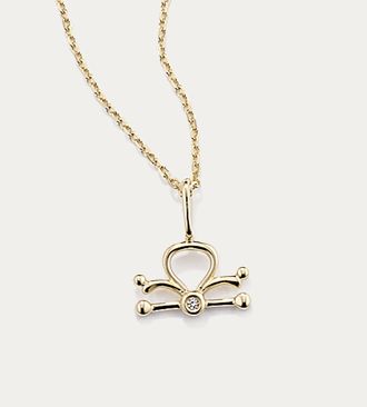A Libra Sign Diamond Pendant