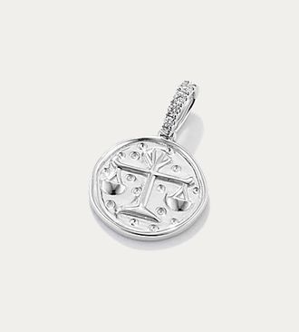 A Libra Diamond Accent Zodiac Charm