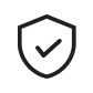 Icon of a shield with a checkmark 