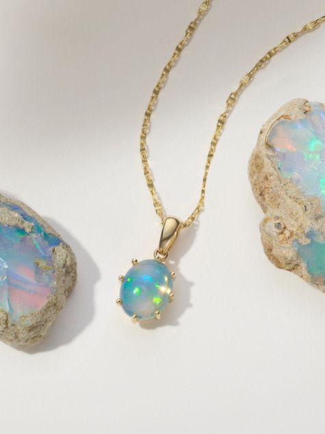 An opal pendant