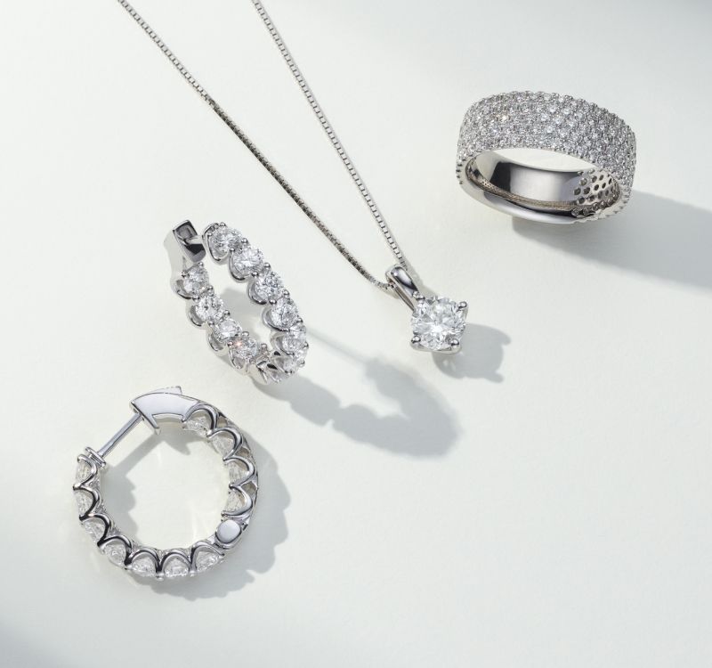 A collection of diamond fashion jewelry