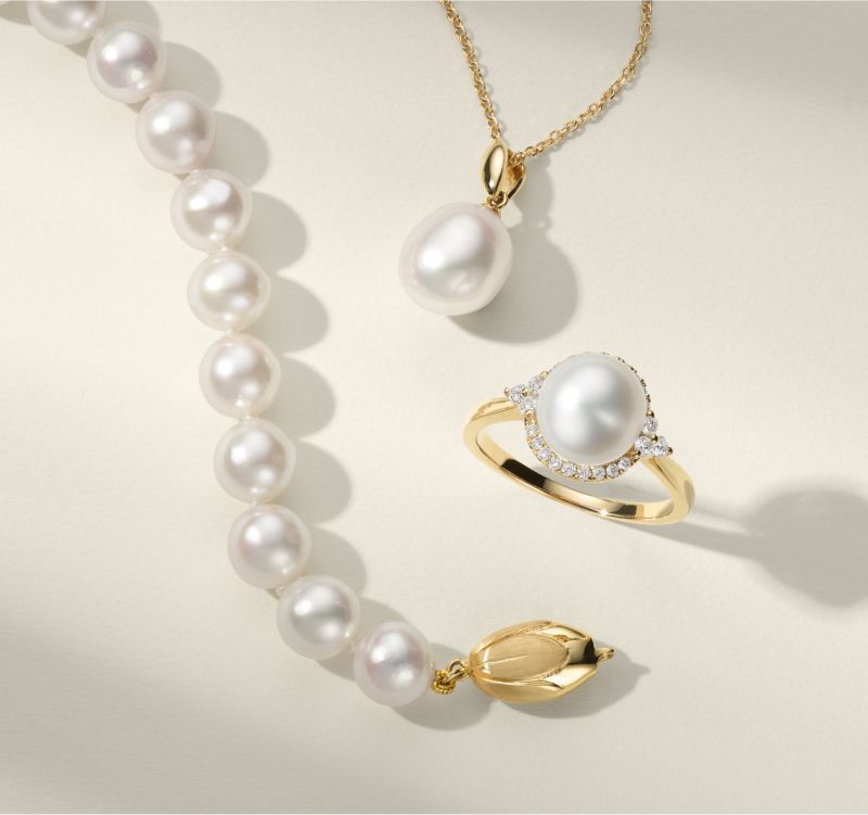 A collection of pearl fashion jewelry