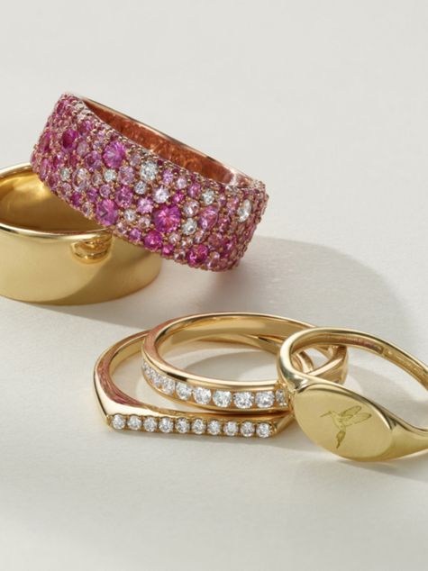 A collection of fashion rings