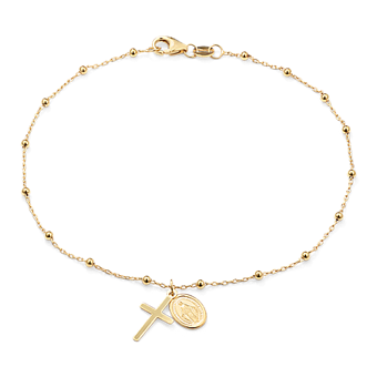 14K Yellow Gold Daisy Bracelet | Shane Co.