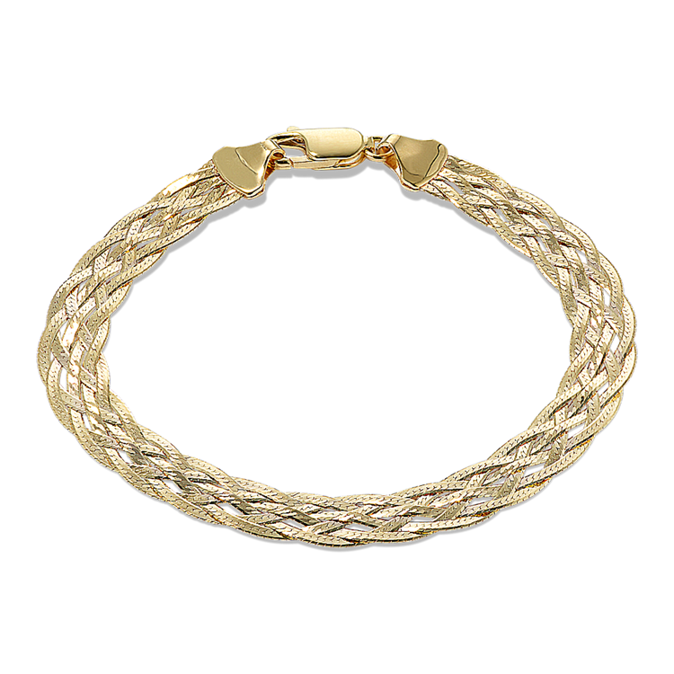 14k Yellow Gold Woven Bracelet (7.5 in)