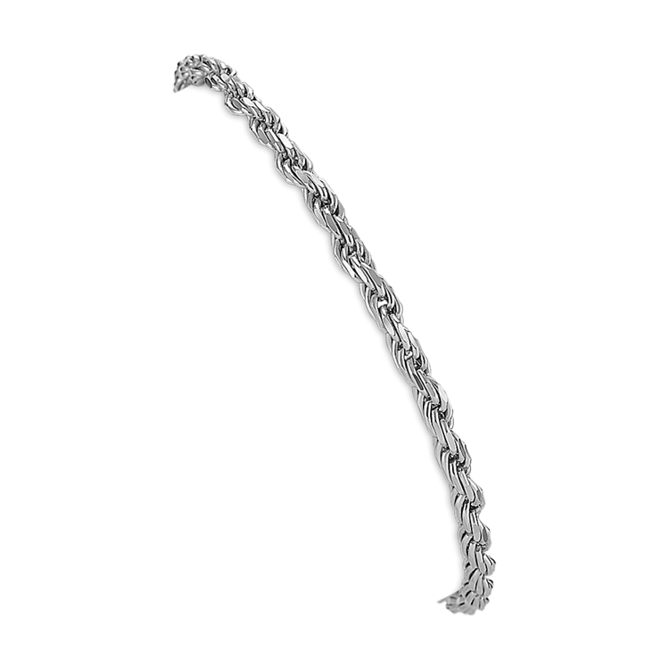 8.5 in Mens Sterling Silver Rope Bracelet (3.5mm)