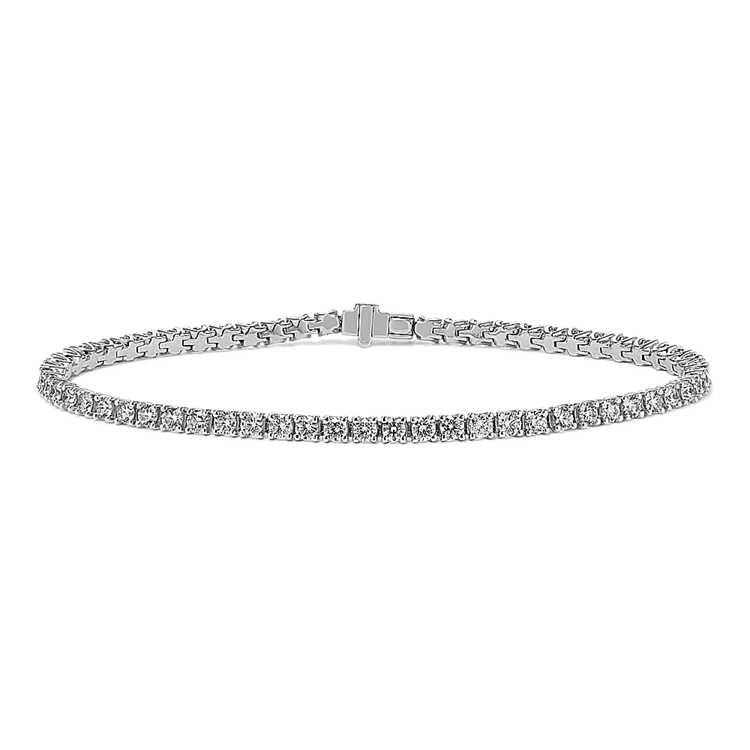 Natural Diamond Tennis Bracelet in 14k White Gold (8 in.)
