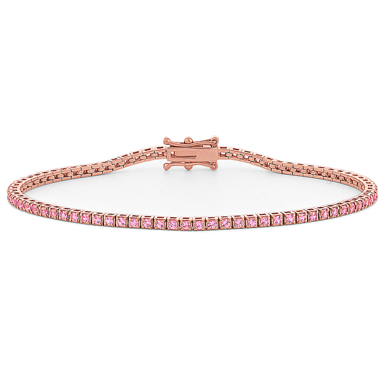 Pink Sapphire Tennis Bracelet (7 in)