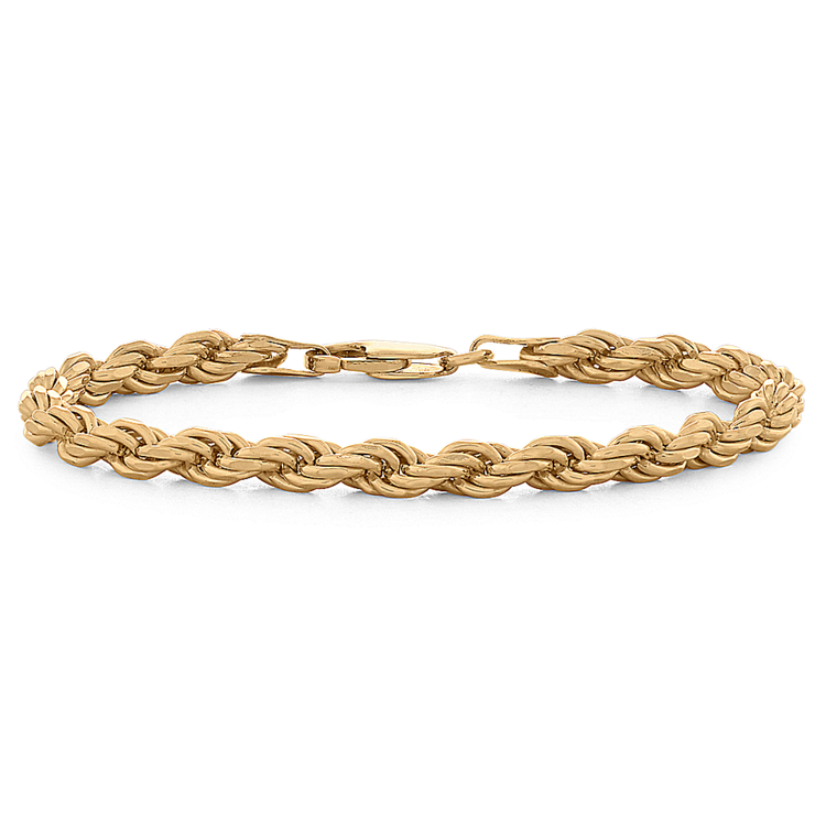 Rope Chain Bracelet in Vermeil 14K Yellow Gold (7 in)