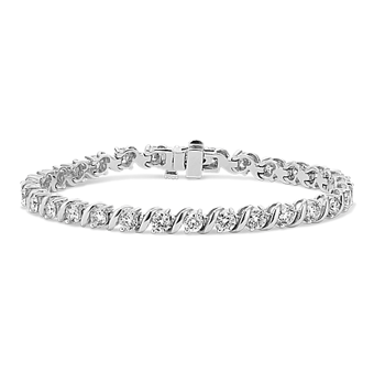 ブレスレット FOURCOMMA TENNIS SS BRACELET 3/4 CT. T.W. Diamond Tennis Bracelet in Sterling Silver
