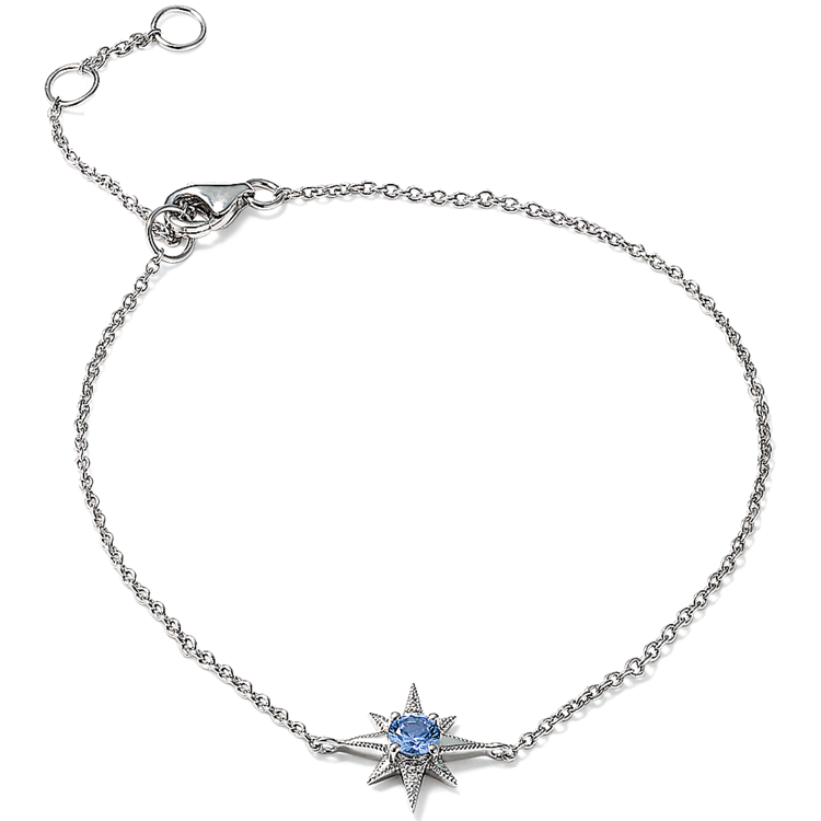 Starlight Ice Blue Natural Sapphire Bracelet (7 in)