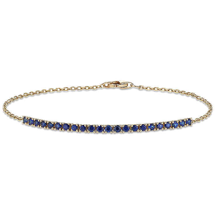 Traditional Blue Natural Sapphire Bracelet (7 in)