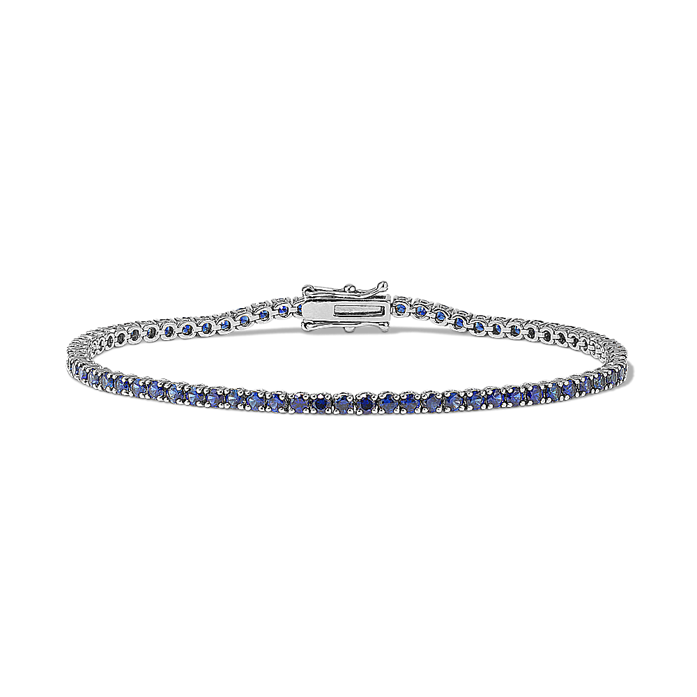 Traditional Blue Sapphire Tennis Bracelet (7 in)