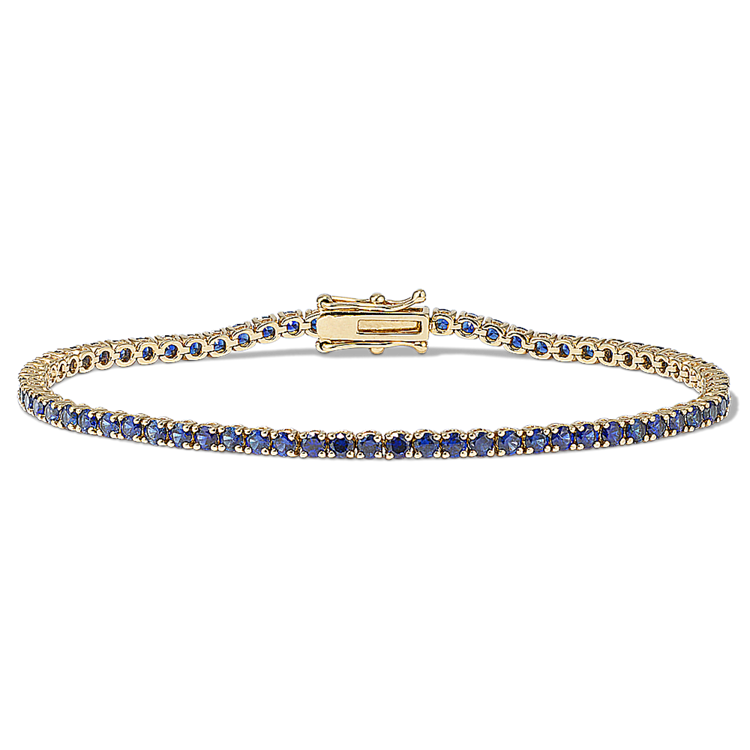 Charis 4 5/8 ct. Traditional Blue Natural Sapphire Tennis Bracelet (7 in)