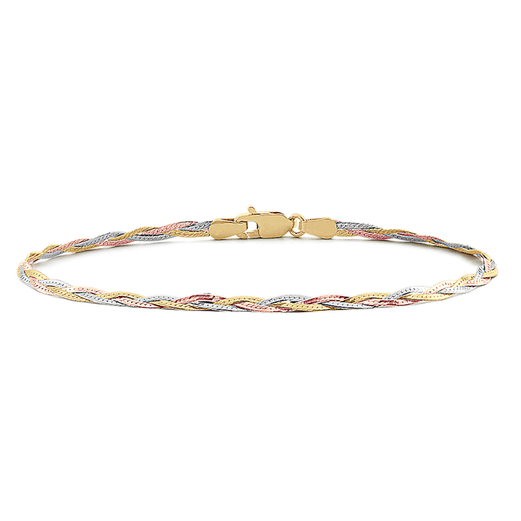 Cleo Diamond Slip-On Bracelet Rose Gold Rose / Amethyst / L