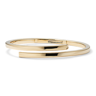 14K White Gold Bangle Bracelet | Shane Co.