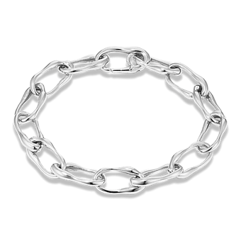Sterling Silver Byzantine & Box Chain Bracelet in Sterling Silver