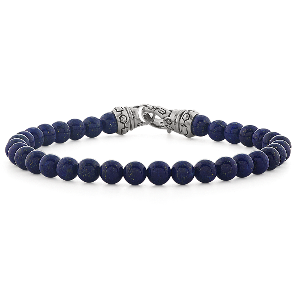Fielder Blue Lapis Beaded Bracelet (8.5'')