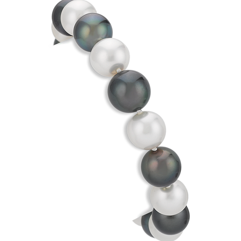 10-13mm Tahitian and South Sea Cultured Pearl Bracelet (8 in)