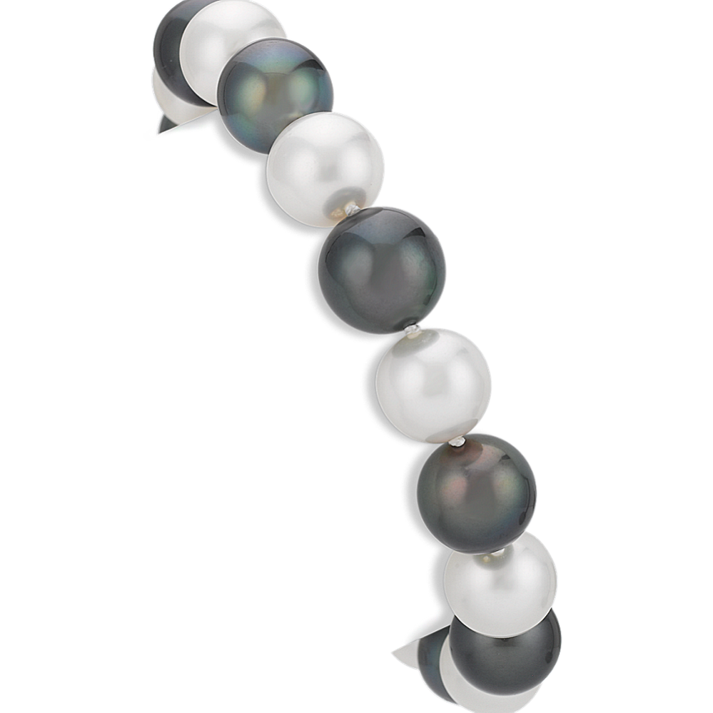 10-13mm Tahitian and South Sea Cultured Pearl Bracelet (8'')