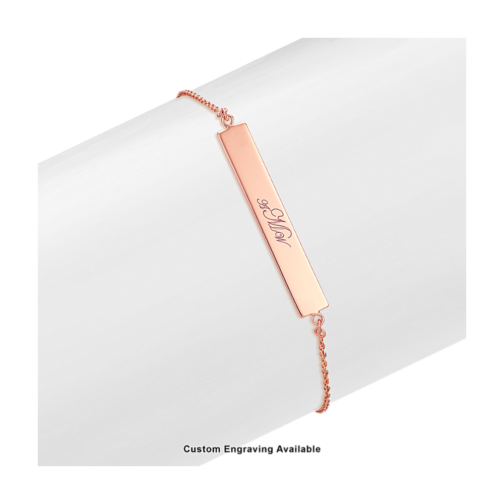 14k Rose Gold Bar Bracelet (7.5 in)