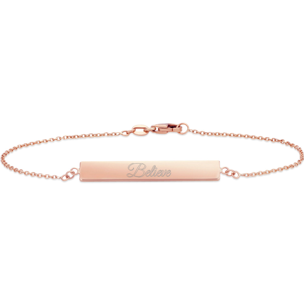 Rose gold deals bar bracelet