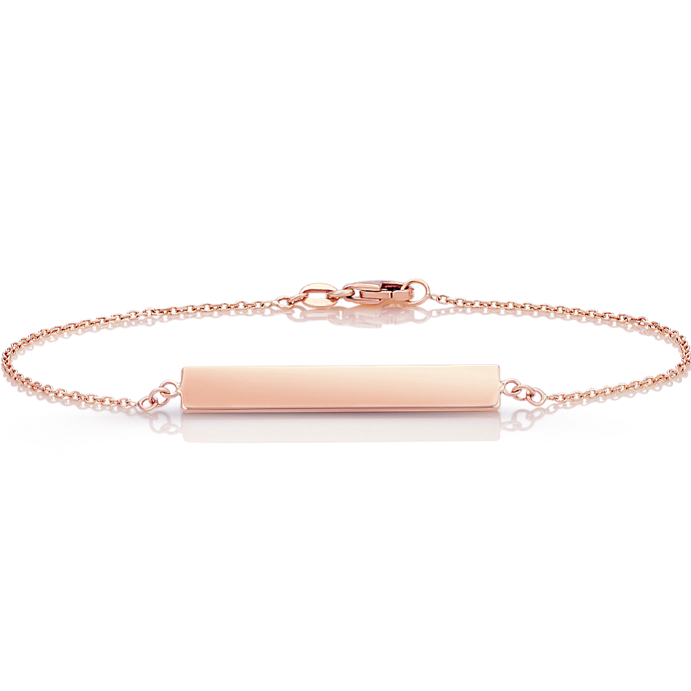 Petite 14K Rose Gold Bar Bracelet