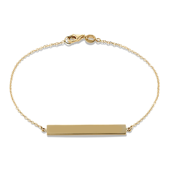 14K Yellow Gold Medium Bar Bracelet