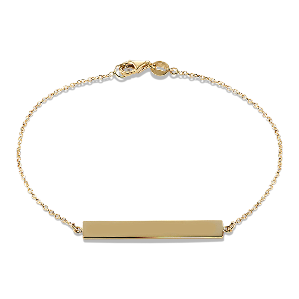 Petite 14K Yellow Gold Bar Bracelet