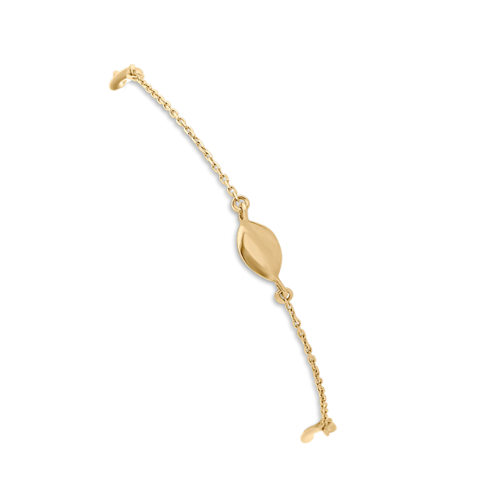 14k Yellow Gold Twisted Station Bracelet (7.5 in.)