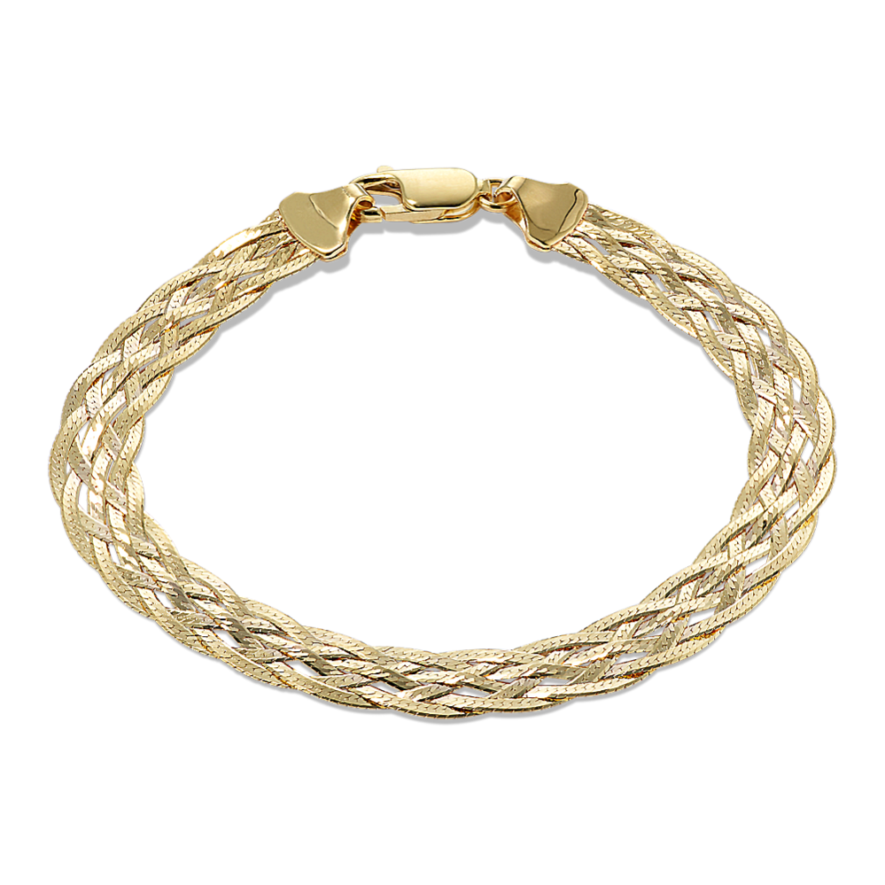 14 karat gold herringbone bracelet discount